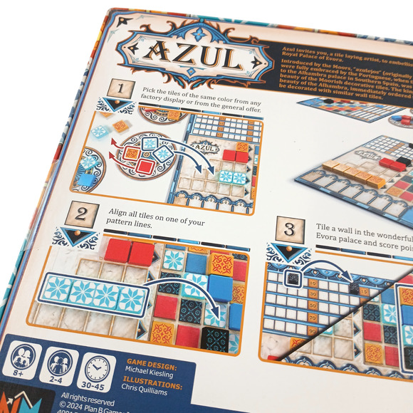 Azul Board Game by Plan B Games 2-4 Players 100 Resin Tiles ~ Kiesling NEW - Picture 7 of 11